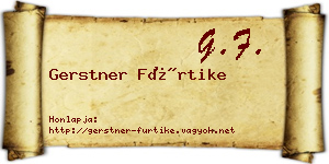 Gerstner Fürtike névjegykártya